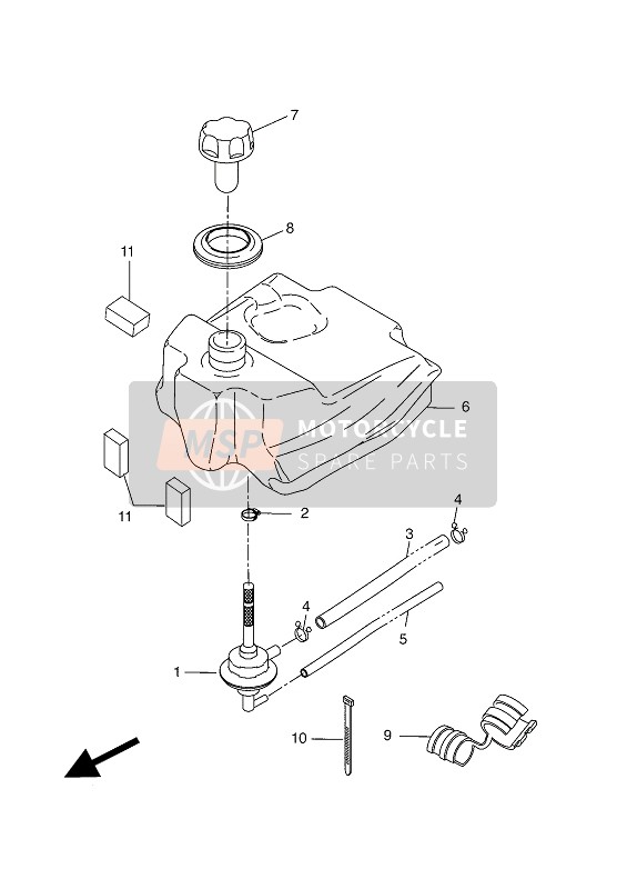 4MJF46100000, Ass.Tappo Serbatoio Benzina, Yamaha, 2